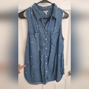 Sonoma Blue Lyocell Sleeveless Top